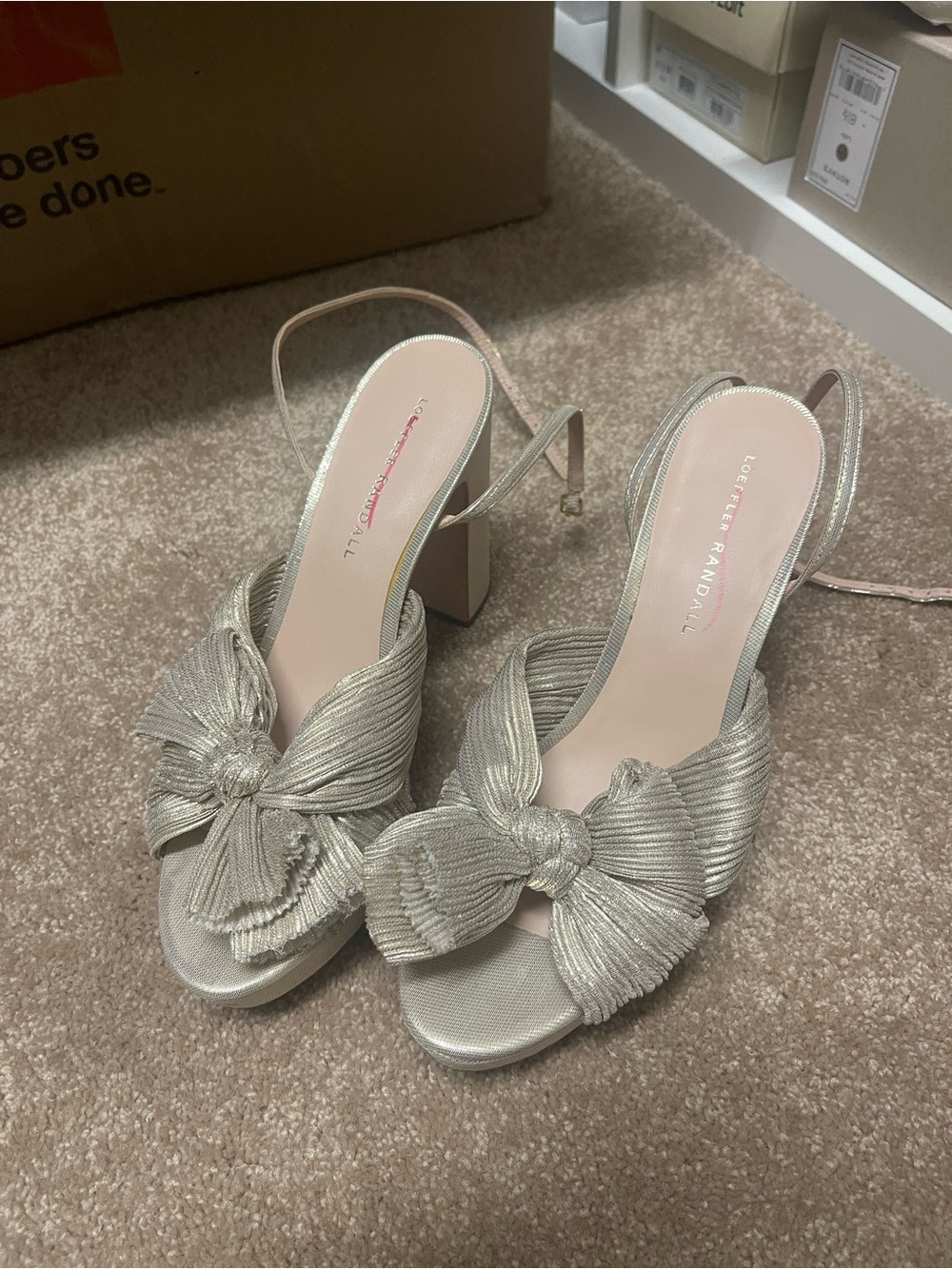 LOEFFLER RANDALL Gold platform Heels